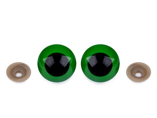 Rotaļlietu acis Ø30 mm-zaļas (iepakojumā 2 pāri)