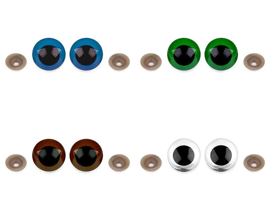 Rotaļlietu acis Ø30 mm-zaļas (iepakojumā 2 pāri)