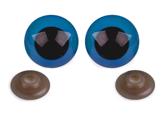 Rotaļlietu acis Ø30 mm-zilas (iepakojumā 2 pāri)