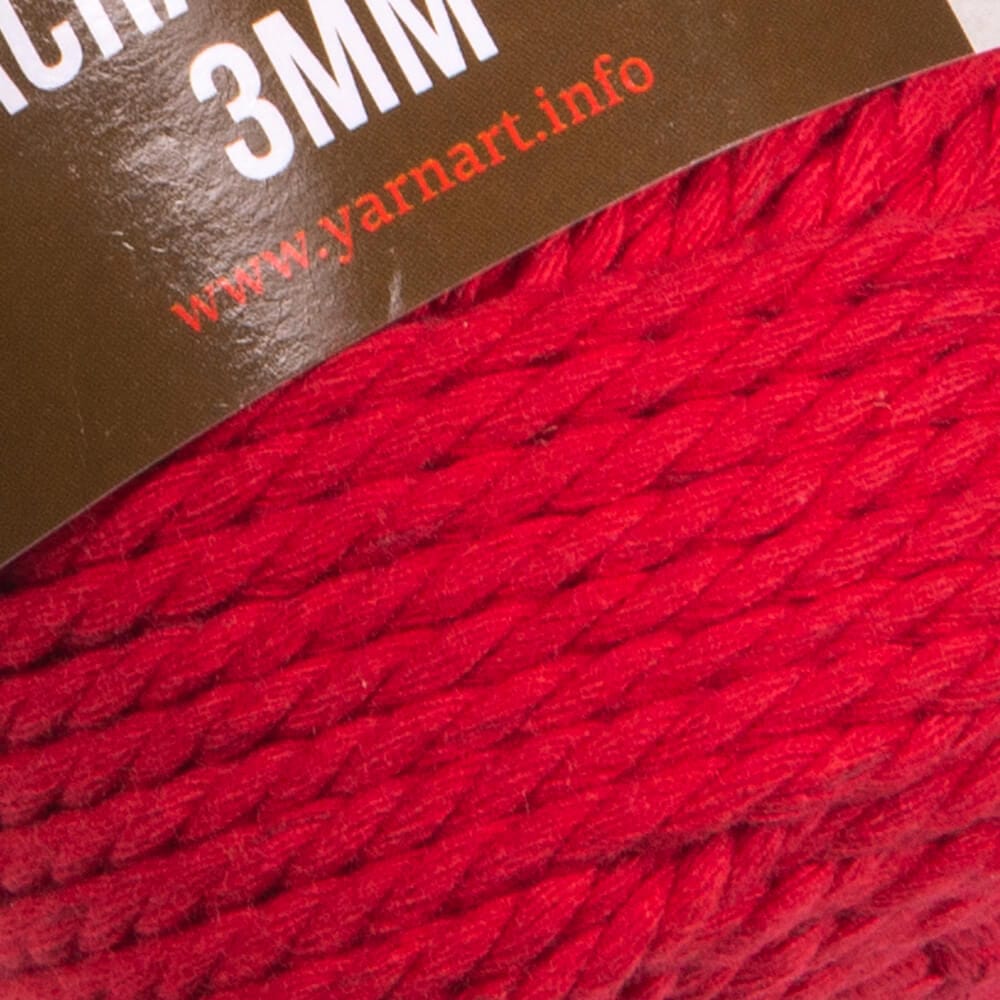 Dzija-aukla Yarn Art Macrame-sarkana 75m 250g #773