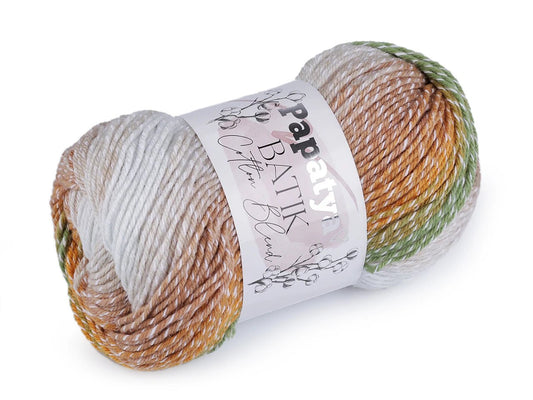 Dzija Papatya Batik Cotton Blend-daudzkrāsu 225m 100g #1011