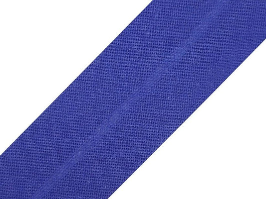 Kokvilnas slīpā diega lenta 30 mm-rudzupuķu zila