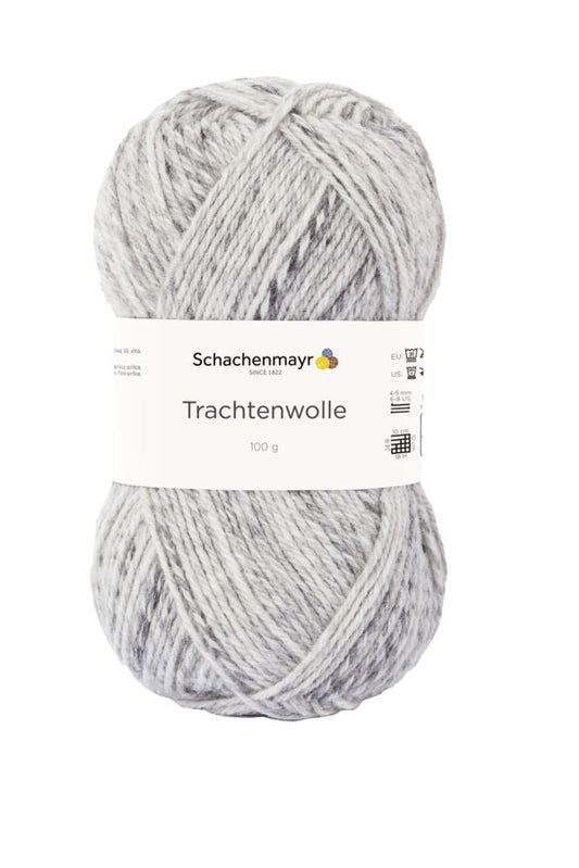 Vilns Dzija Schachenmayr Trachtenwolle 185 m 100 g-pelēks marmors #00088