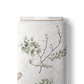 100% Kokvilnas audums-putni un pelēkbēšs raksts 125 g/m²