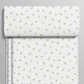 100% Kokvilnas audums-zaļas lapiņas uz balta fona 125 g/m²
