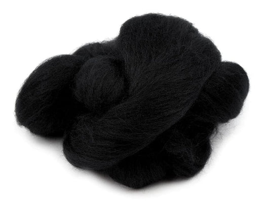 100% MERINO vilna filcēšanai (kārsums)-melna 20g #2