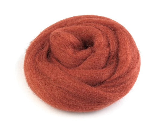 100% MERINO vilna filcēšanai (kārsums)-rūsas tonis 20g #28