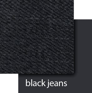 Auduma krāsas džinsam-melna