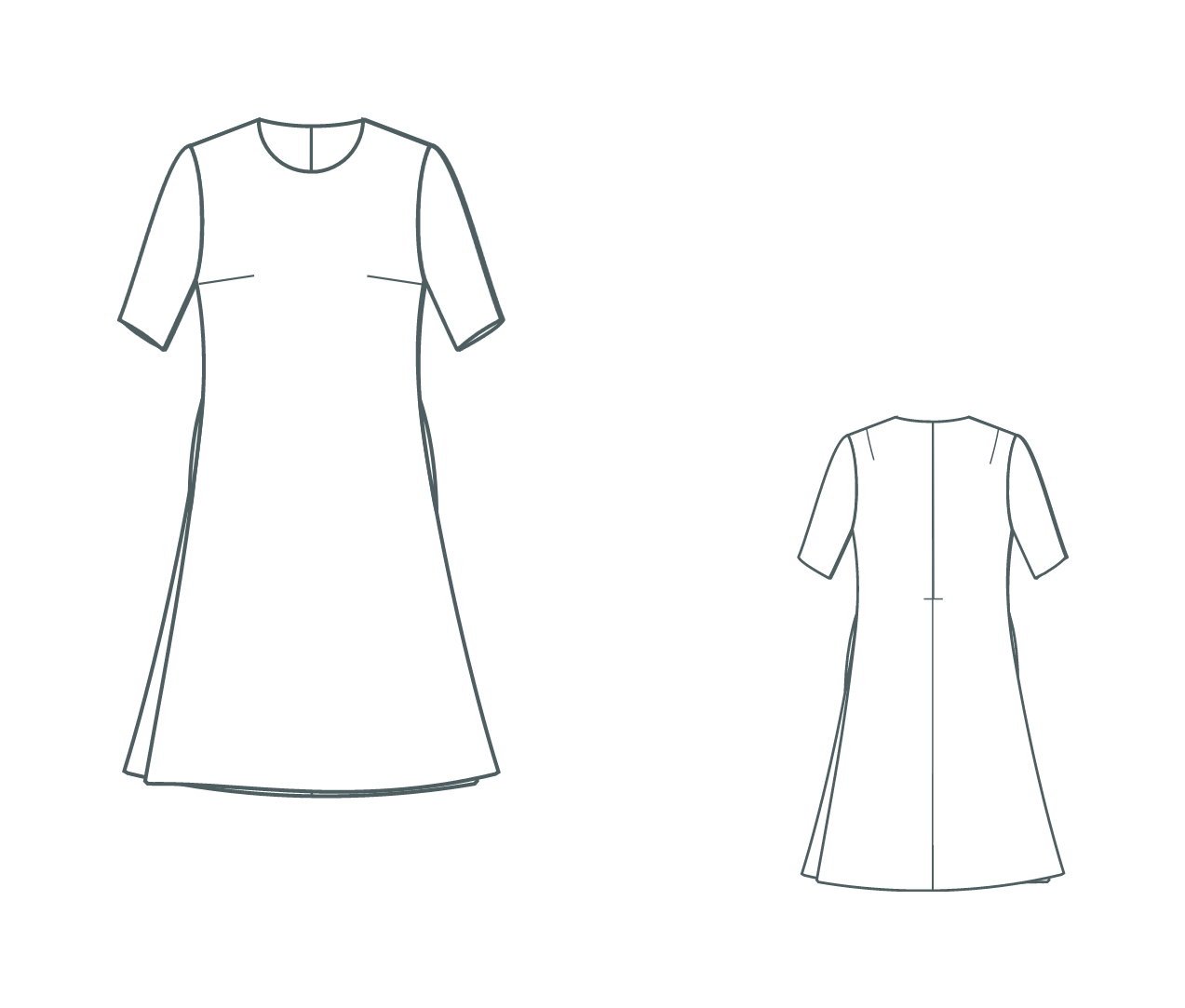 Digitāla piegrieztne-kleita Kerija (Pluss izmērs)