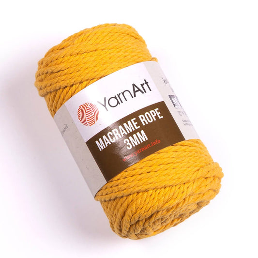 Dzija-aukla Yarn Art Macrame-dzeltena 75m 250g #764