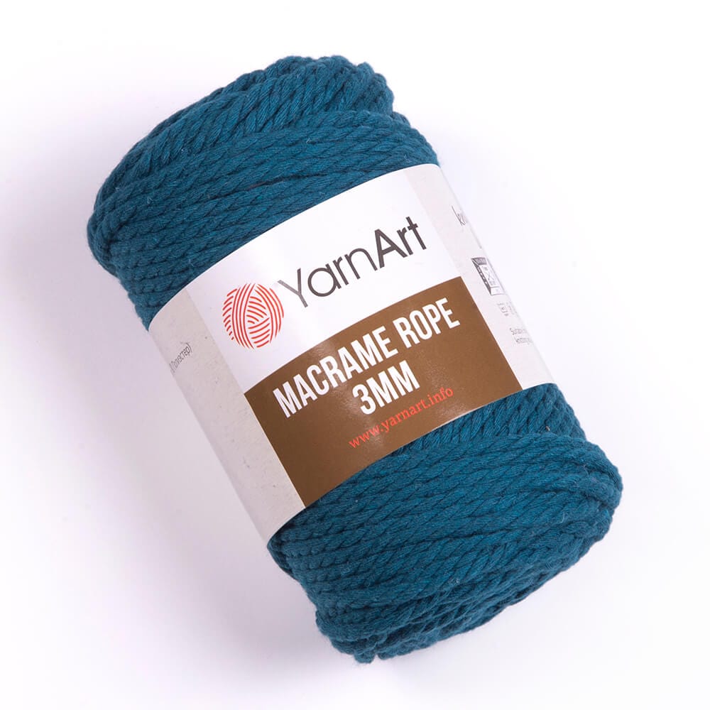 Dzija-aukla Yarn Art Macrame-petrol 75m 250g #789