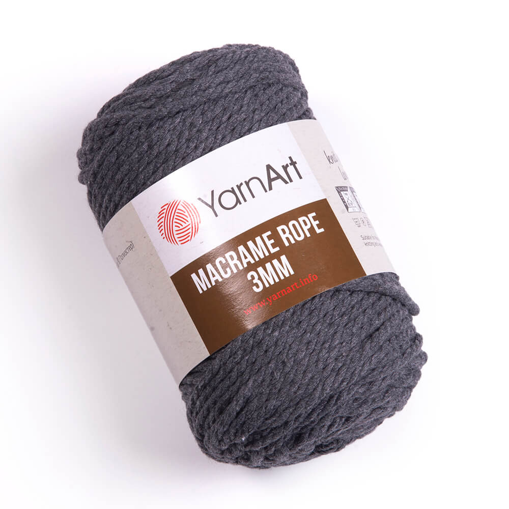 Dzija-aukla Yarn Art Macrame-tumši pelēka75m 250g #758