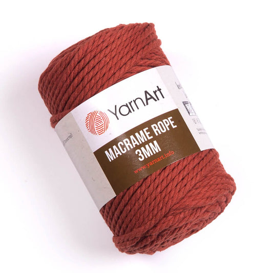 Dzija-aukla Yarn Art Macrame-tumši sarkana 75m 250g #781