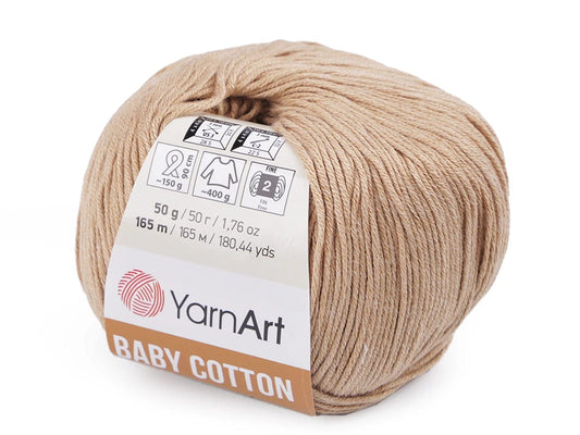 Dzija Yarn Art Baby Cotton-bēša 165m 50g #405