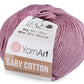 Dzija Yarn Art Baby Cotton-lillā 165m 50g #419
