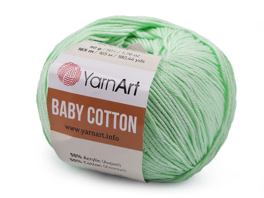 Dzija Yarn Art Baby Cotton-mentol 165m 50g #435