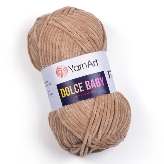 Dzija Yarn Art Dolce Baby-Zefīra dzija-gaiši brūna 85m 50g #747