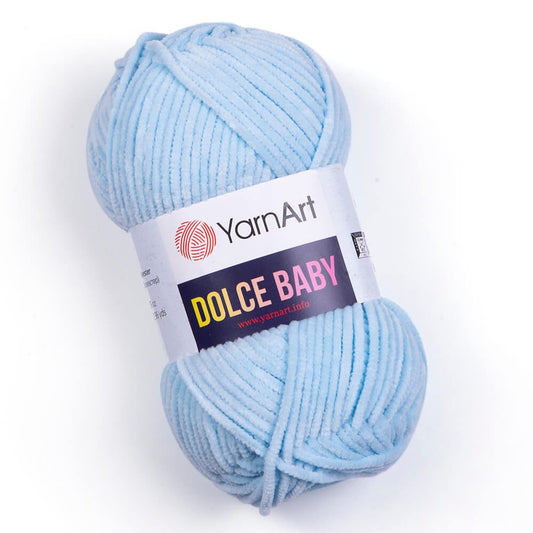 Dzija Yarn Art Dolce Baby-Zefīra dzija-gaiši zila 85m 50g #749
