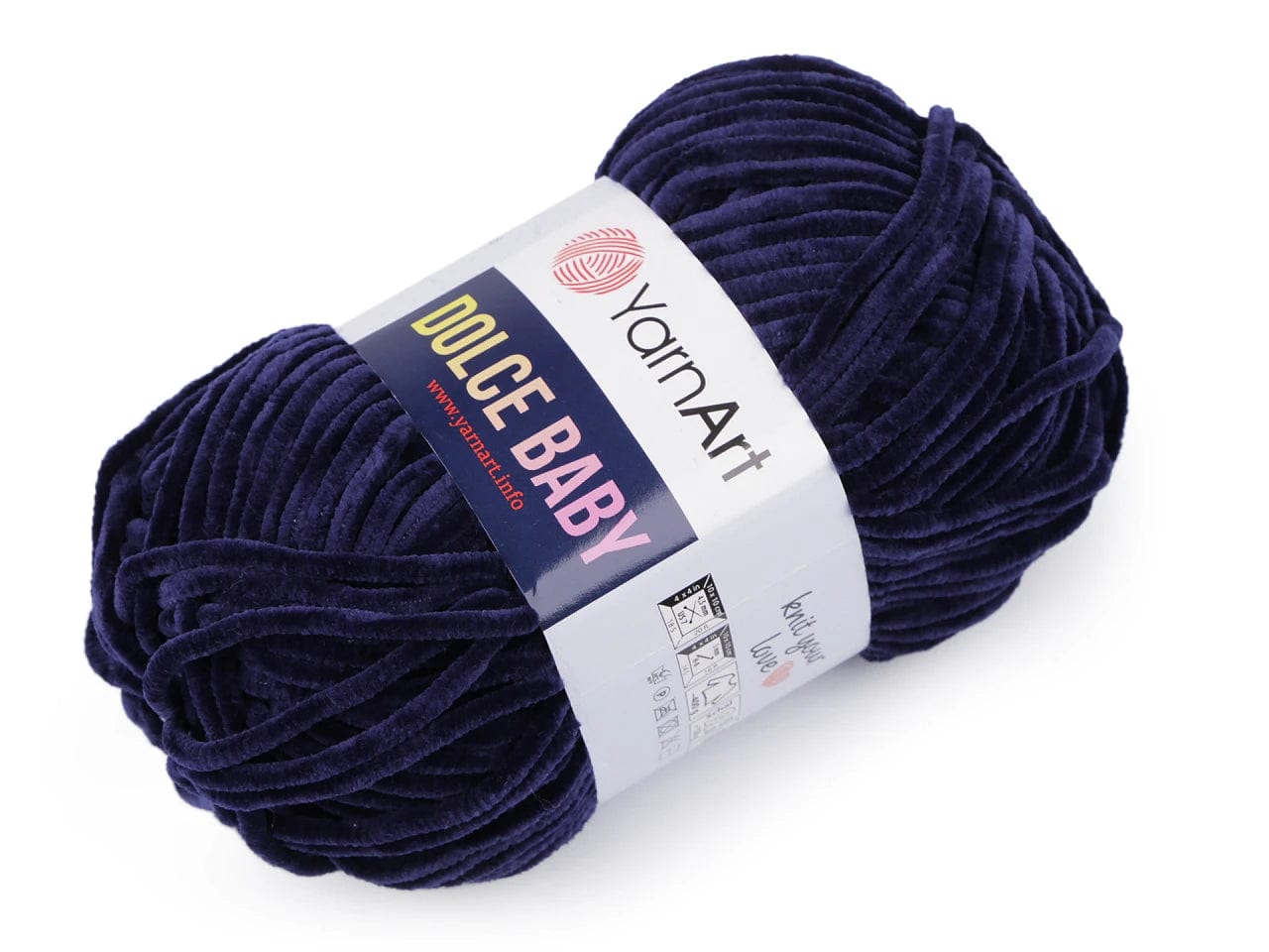 Dzija Yarn Art Dolce Baby-Zefīra dzija-tumši zila 85m 50g #756