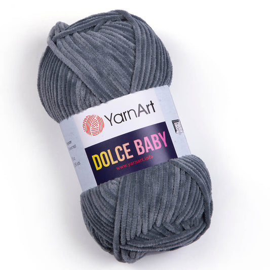 Dzija Yarn Art Dolce Baby/Zefīra dzija-pelēka 85m 50g #760