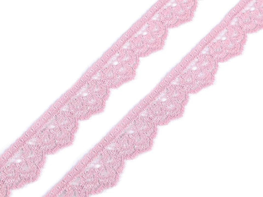 Elastīgā poliamīda mežģīne-1,6 cm rozā