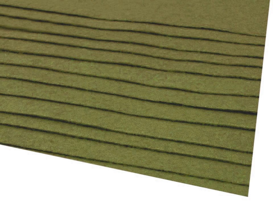 Filca loksne, 1 mm, 20x30cm-silti zaļš