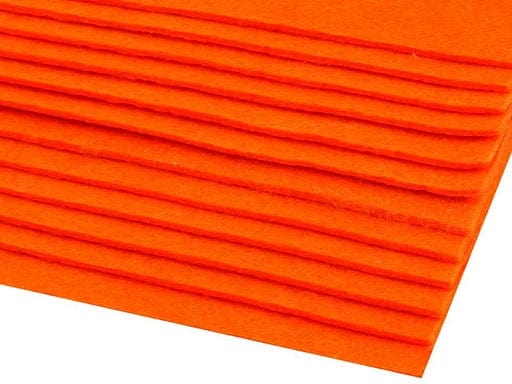 Filca loksne, 3 mm, 20x30cm-koši oranžs