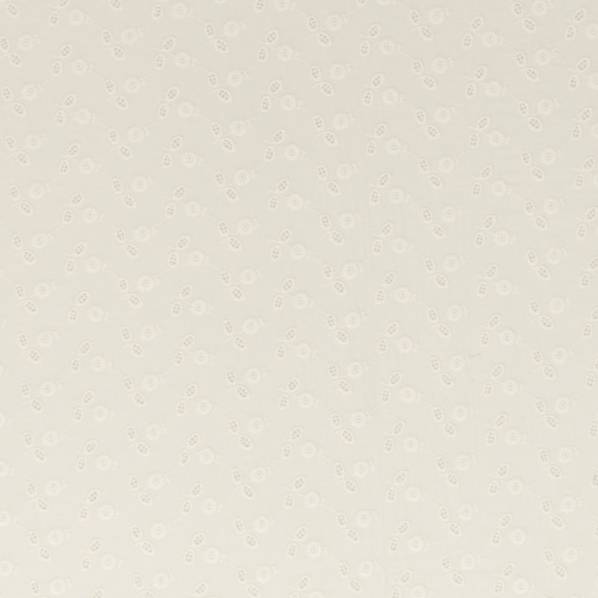 Izšūts kokvilnas audums-baltas lapiņas 120 g/m²