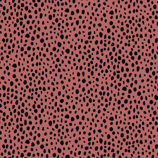 Kokvilnas cilpiņtrikotāža-lietus lāses uz koraļļu rozā fona 225 g/m²