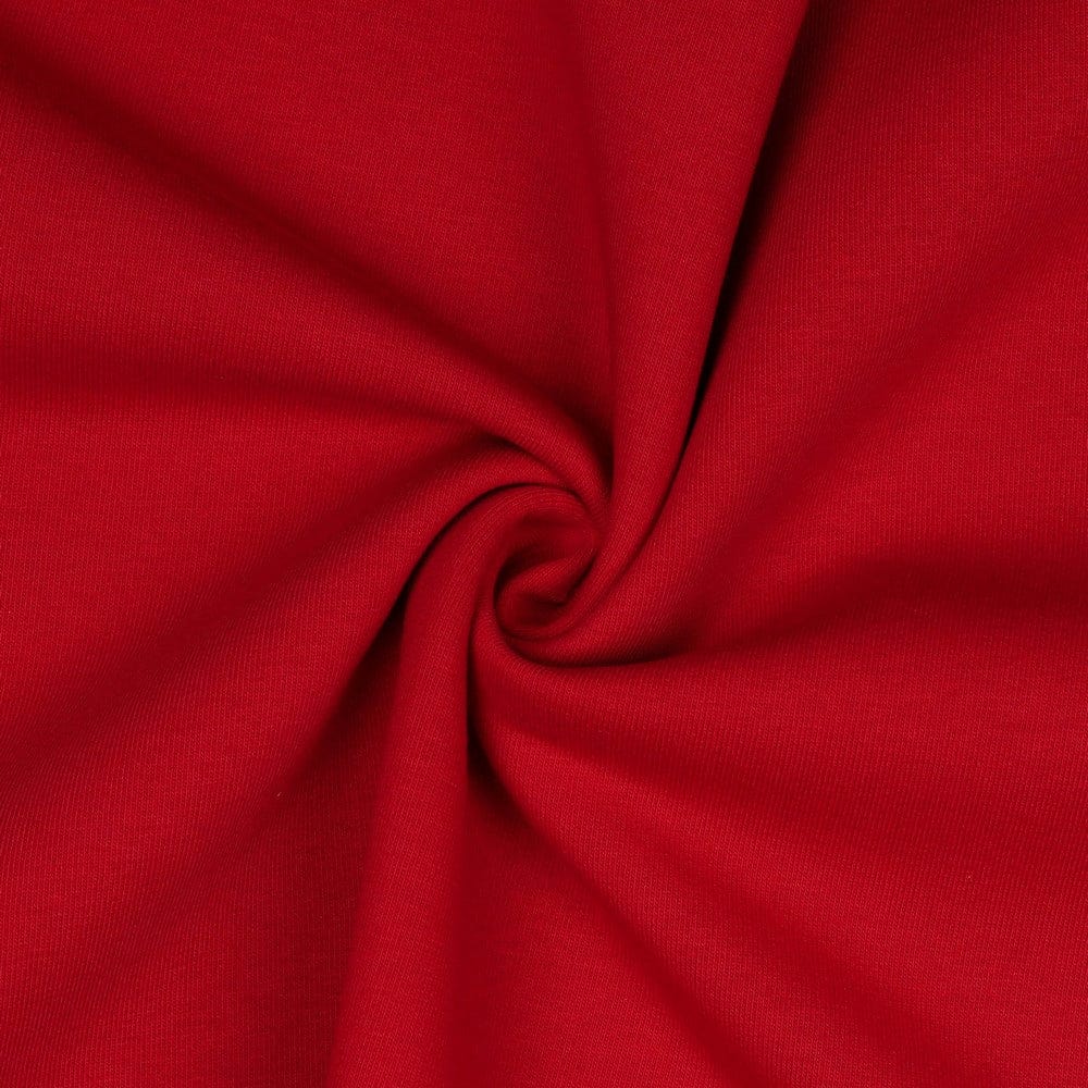 Kokvilnas siltināta trikotāža-sarkana 285 g/m²