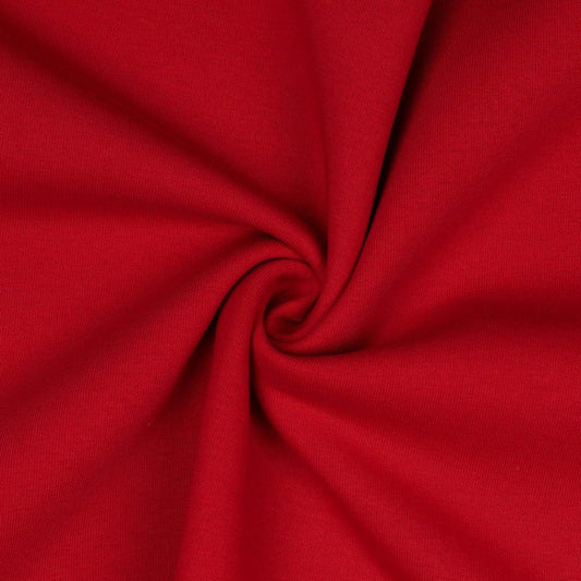 Kokvilnas siltināta trikotāža-sarkana 285 g/m²