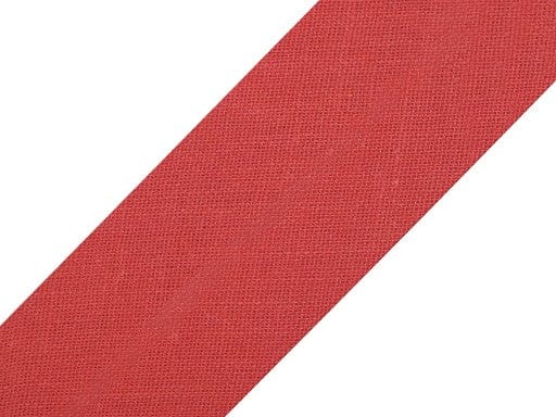 Kokvilnas slīpā diega lenta 20 mm-sarkana