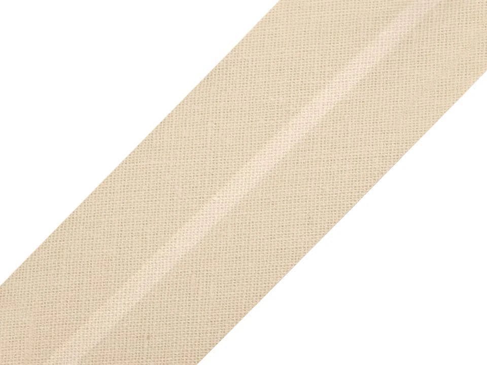 Kokvilnas slīpā diega lenta 30 mm-krēmkrāsas