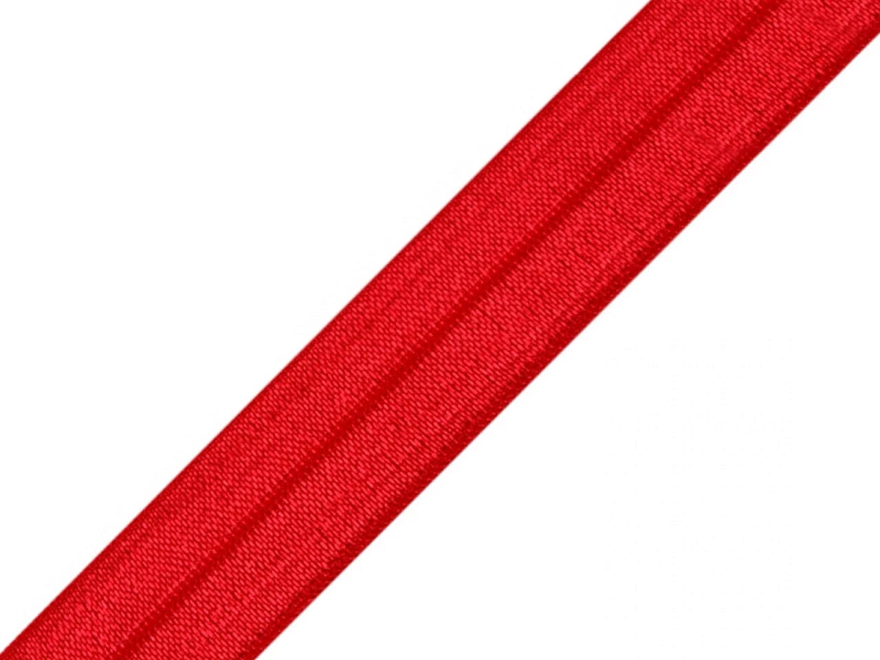 Pārlocītā gumija–2 cm sarkana ar spīdumu