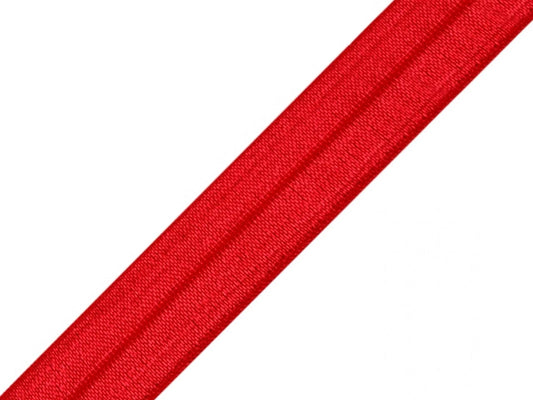 Pārlocītā gumija–2 cm sarkana ar spīdumu