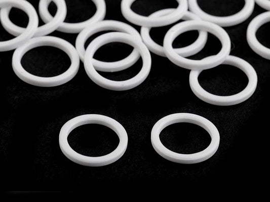 Plastmasas gredzens apakšveļai 12 mm-balts (20 gb iepakojums)