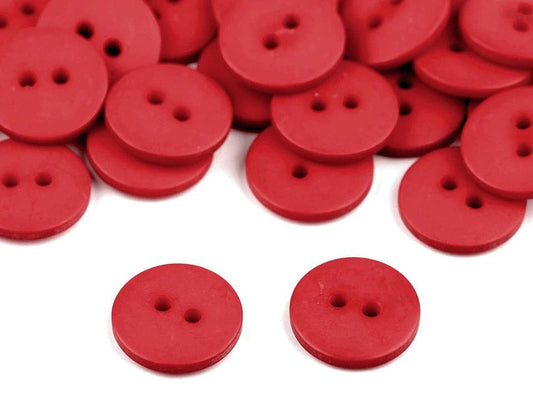 Plastmasas pogas 15 mm-sarkanas