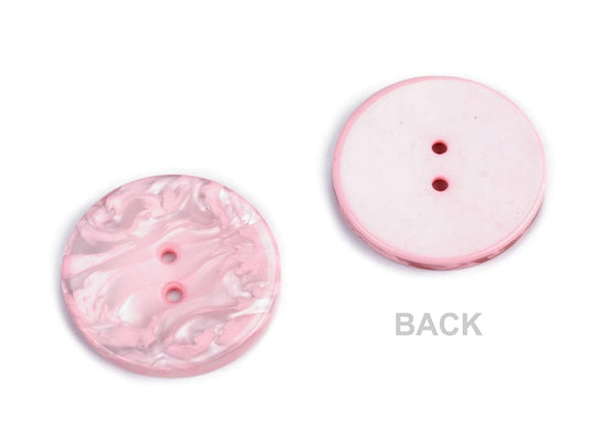 Plastmasas pogas 3.5 cm-persiku rozā