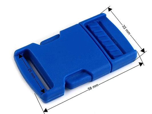 Plastmasas sprādze-savienotājs 25 mm-rudzupuķu zils( iepakojumā 1 gb)