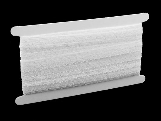 Poliestera mežģīne-1,6 cm balta