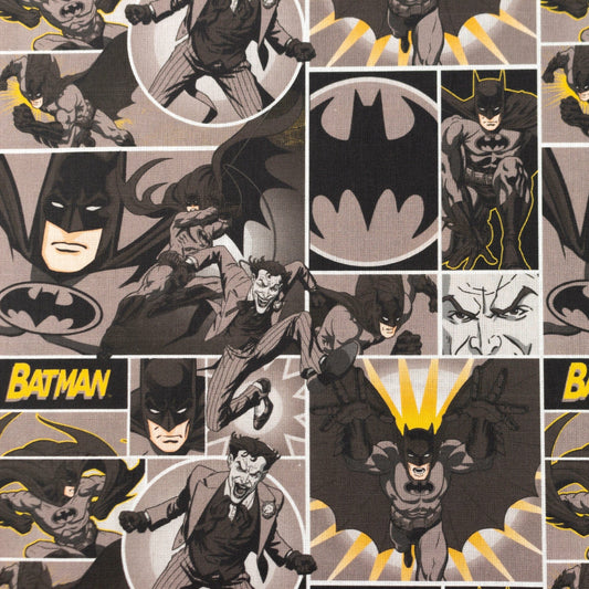 Premium 100% kokvilnas audums-Betmena komikss The Batman ™© 135 g/m²