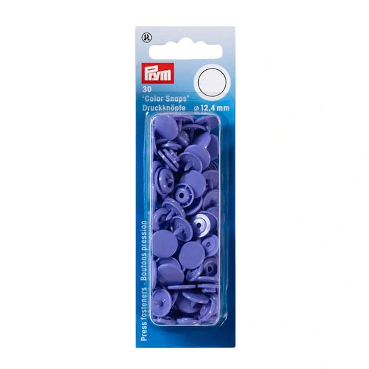 PRYM Spiedpogas Ø12.4 mm 30 gab-lillā