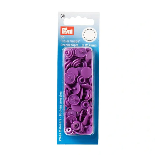 PRYM Spiedpogas Ø12.4 mm 30 gab-purpura