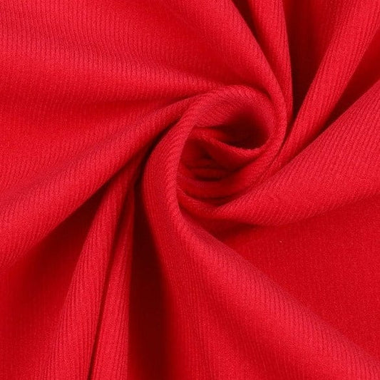 Smalkais Kokvilnas velvets-sarkans 145 g/m²