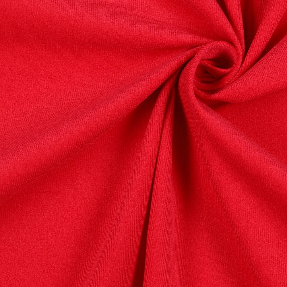 Smalkais Kokvilnas velvets-sarkans 145 g/m²