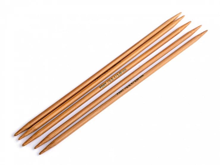 Zeķu adāmadatas PONY-bambusa 15 cm 2,5 mm (5gab.)